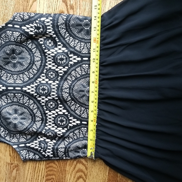 (M) HeartSoul Fit & Flare Mini Dress Crochet Look Top Boho Classic Cottagecore - Picture 6 of 10